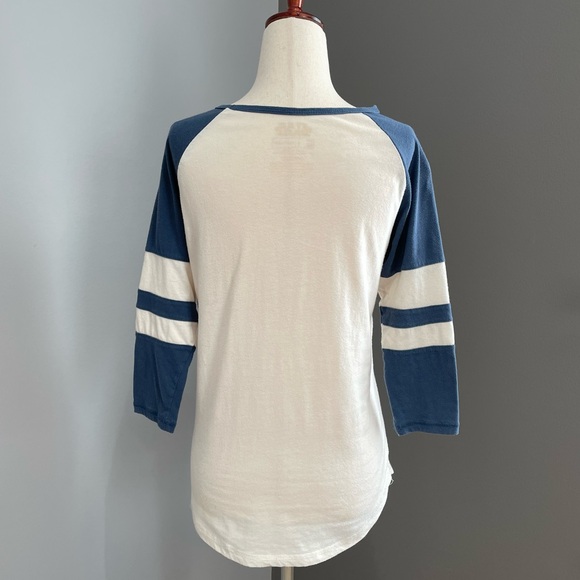 Vintage Star Wars 3/4 Long Sleeve Raglan T Shirt Size M Blue & White Retro - Picture 5 of 12